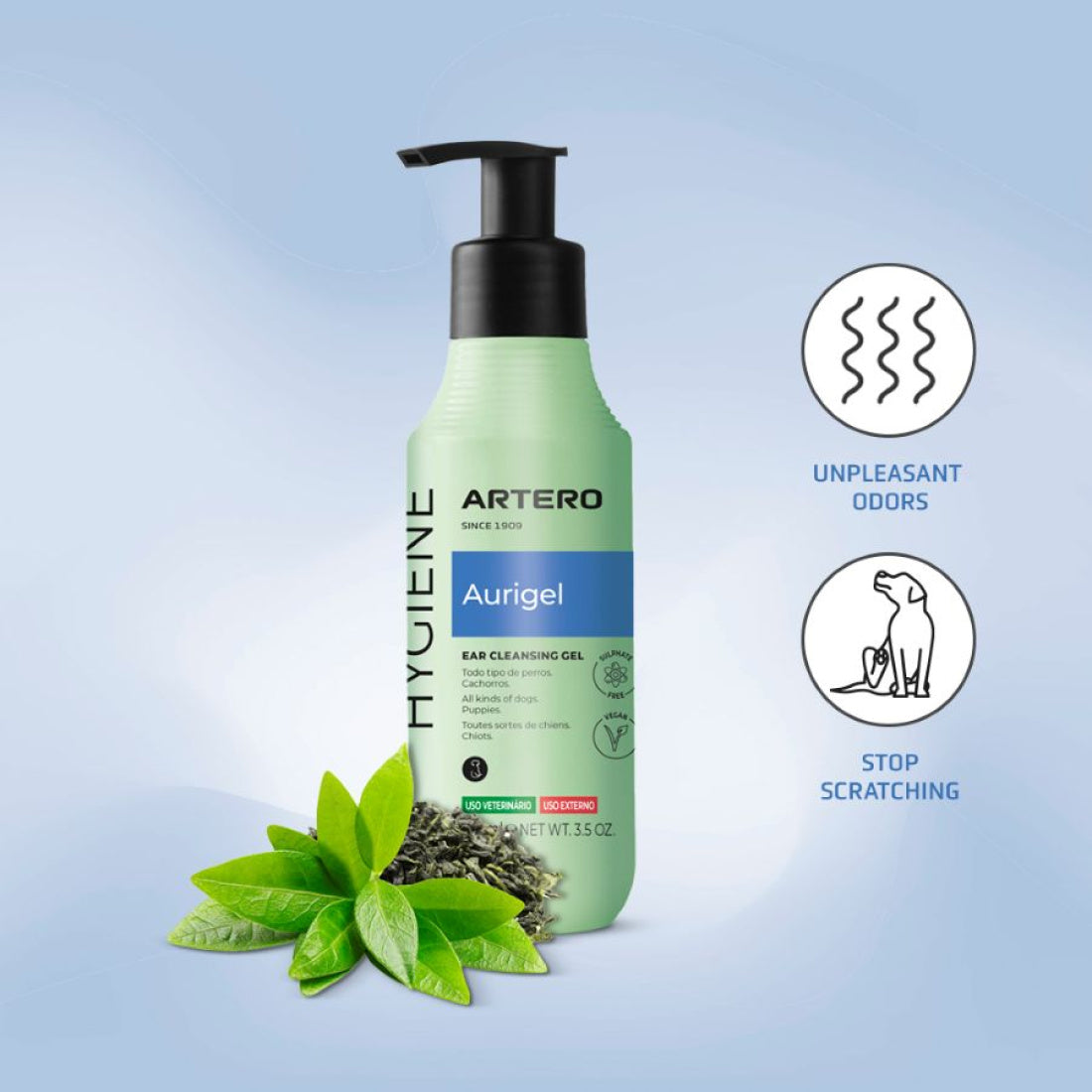 Artero Aurigel - Pastrues për kanalin e veshit (për qen) (100ml)